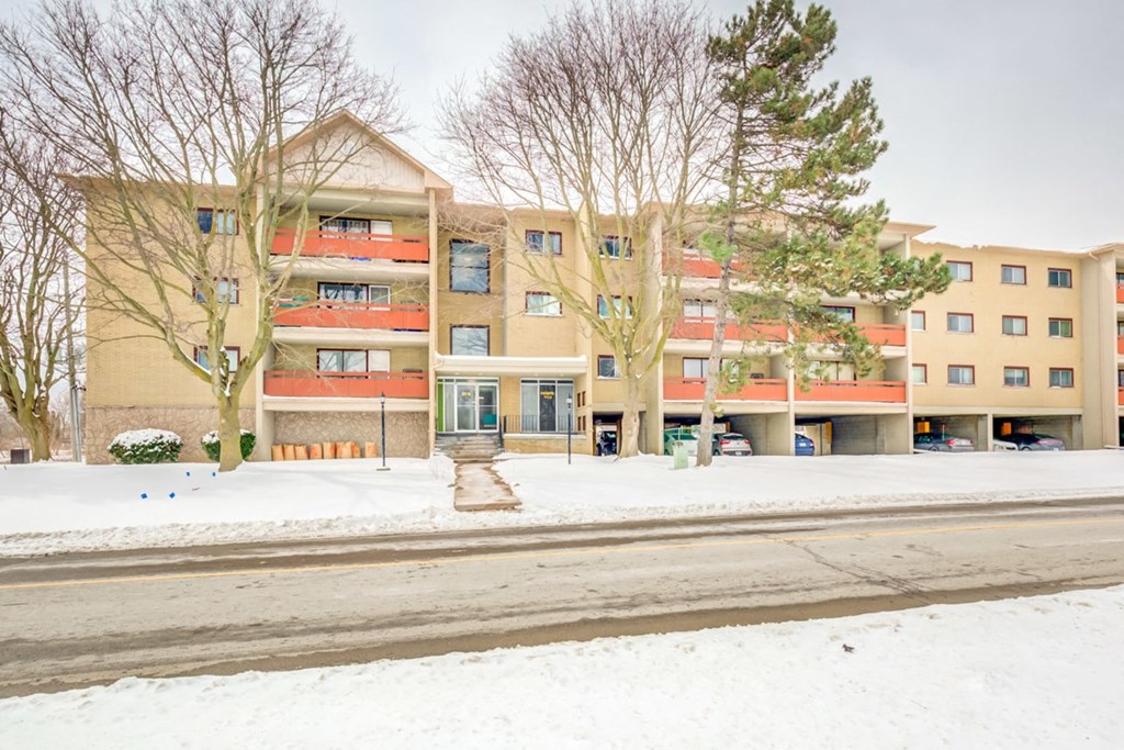 a city during the winter