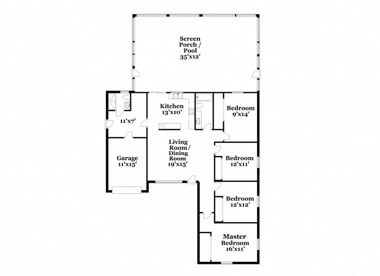 a floor plan of a house with two floors and a garage