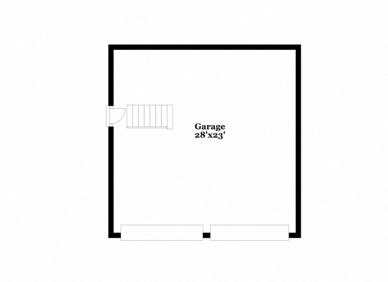 a diagram of a floor plan of a room with an open door