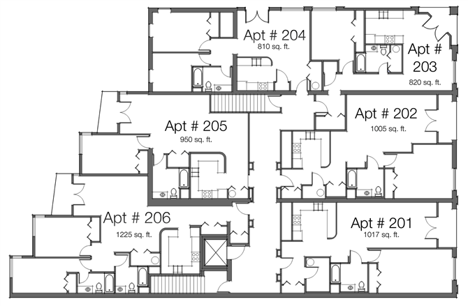 2 Bed 2 Bath Floor Plan 12