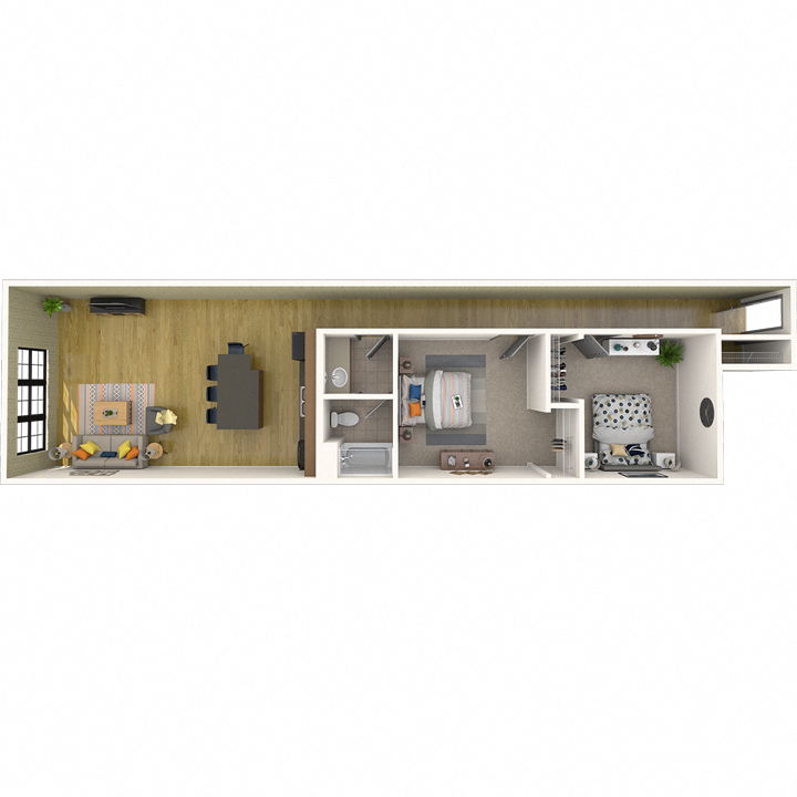 2 Bedroom, 1 Bath (Rate Per Bed)