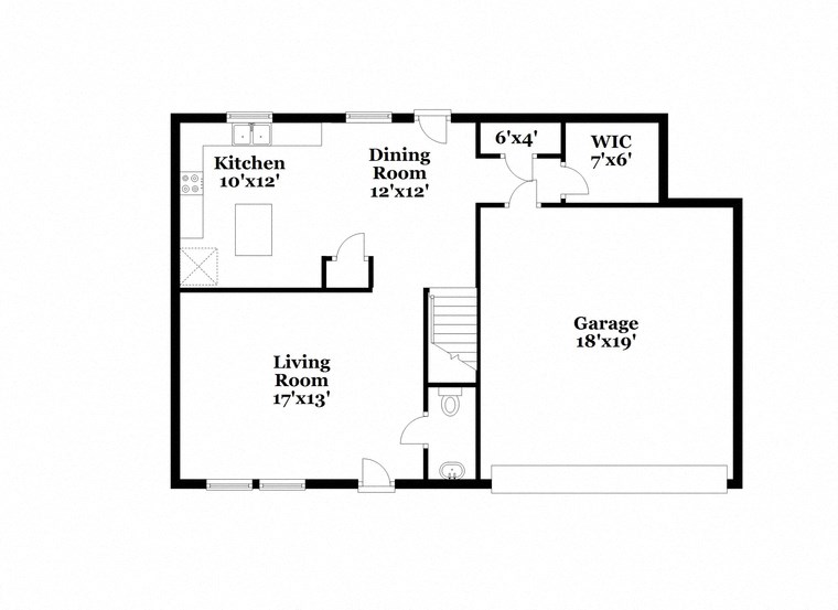 a floor plan of a house with bedrooms and a living room