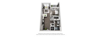 A2_Studio Floor Plan at Central Island Square, Daniel Island, South Carolina