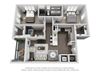 C4 2 Bed 2 Bath Floor Plan C4 2 Bed 2 Bath Floor Plan at Central Island Square, Daniel Island, South Carolina