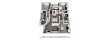 D4  3 Bed 2 Bath Floor Plan at Central Island Square, Daniel Island, SC