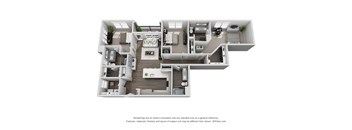 D7 3 Bed 3 Bath Floor Plan at Central Island Square, Daniel Island, South Carolina