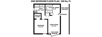 1 Bedroom, 1 Bathroom
