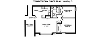 2 Bedrooms, 1 Bathroom