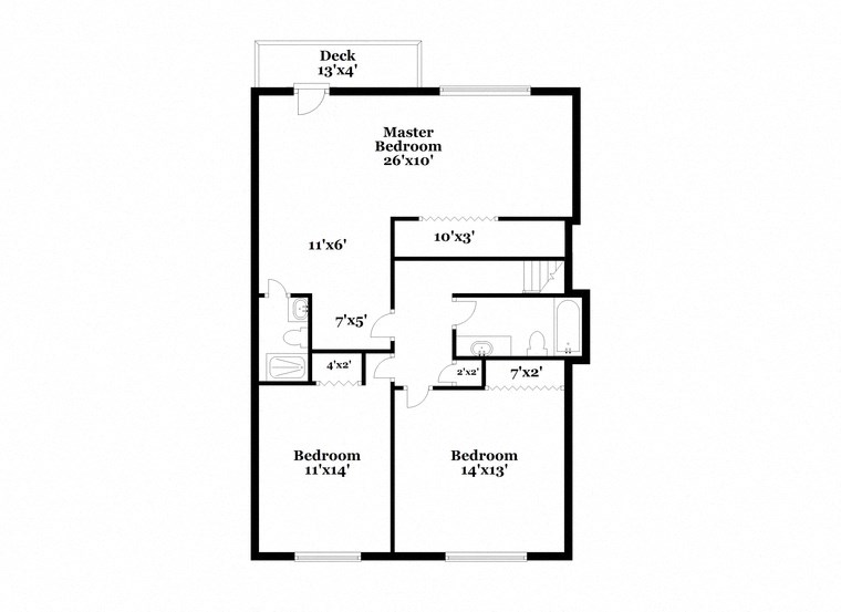 a floor plan of a house with a bedroom and a living room