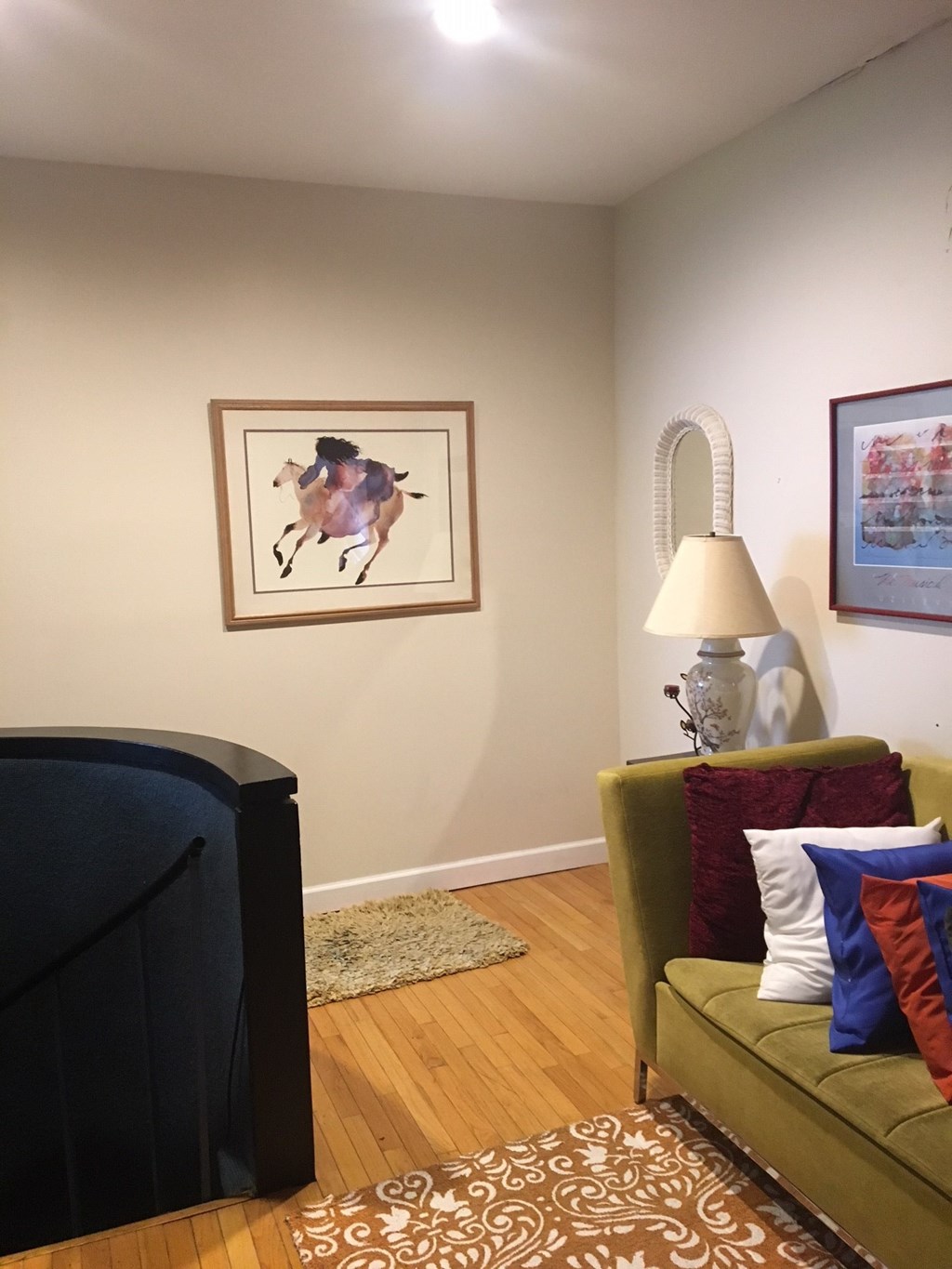 the living room is clean and ready for us to use