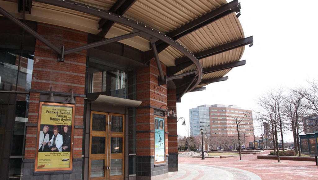 Exterior of local theater