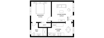 1 Bedroom, 1 Bathroom