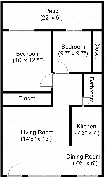 a floor plan of a house with a living room and a dining room