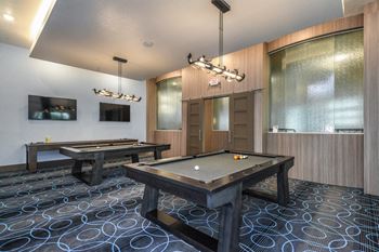 Billiards room at Centre Pointe Apartments