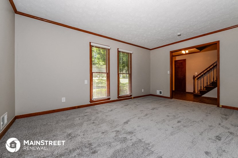 the living room is empty and ready to be staged