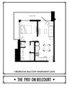 1 Bed - 1 Bath - CL - 645
