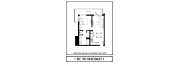 1 Bed - 1 Bath - CL - 635