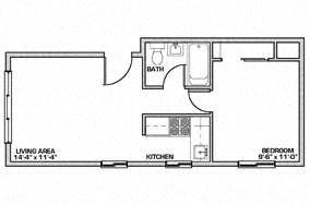 1 Bedroom, 1 Bathroom
