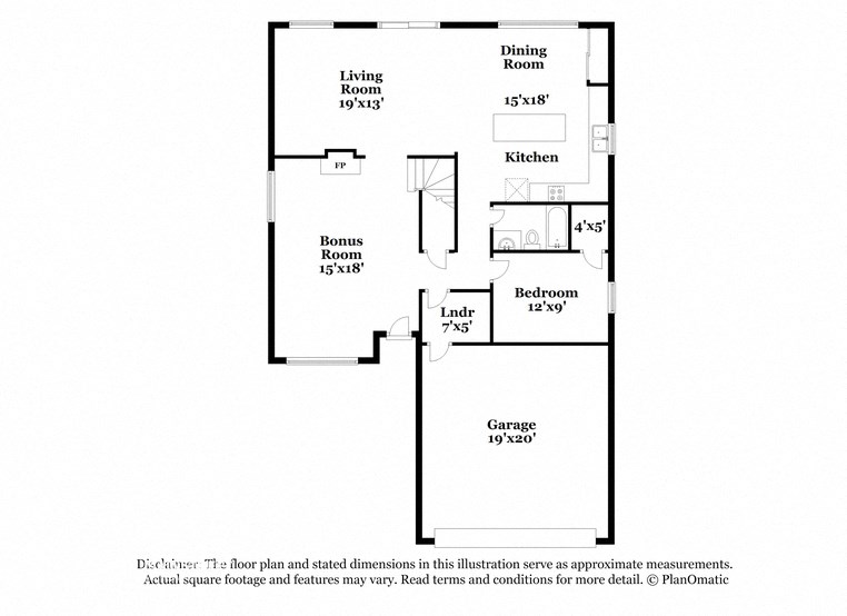 the schematic diagram of the floor plan of the residence