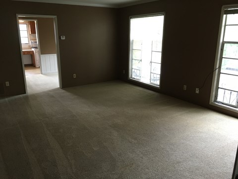 the living room is ready for us to move in