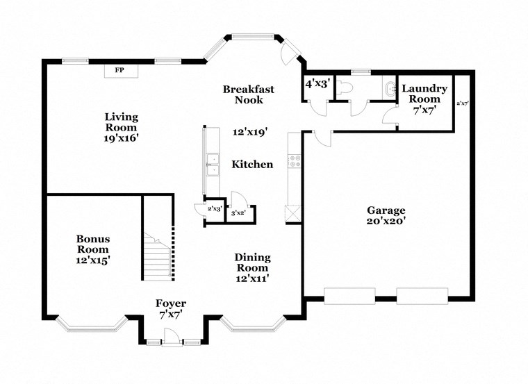 floor plan of the lower level of the house with bedrooms