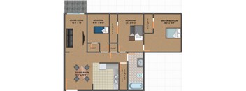 Greystone 3 bed 1 bath level 3
