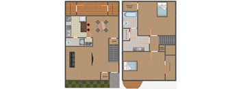 Pepper Tree 2 bed 1.5 bath TH