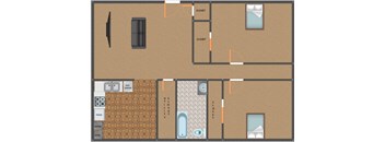 Southern Hills 2 bed 1 bath level 1