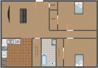 the layout of a floor plan of a house