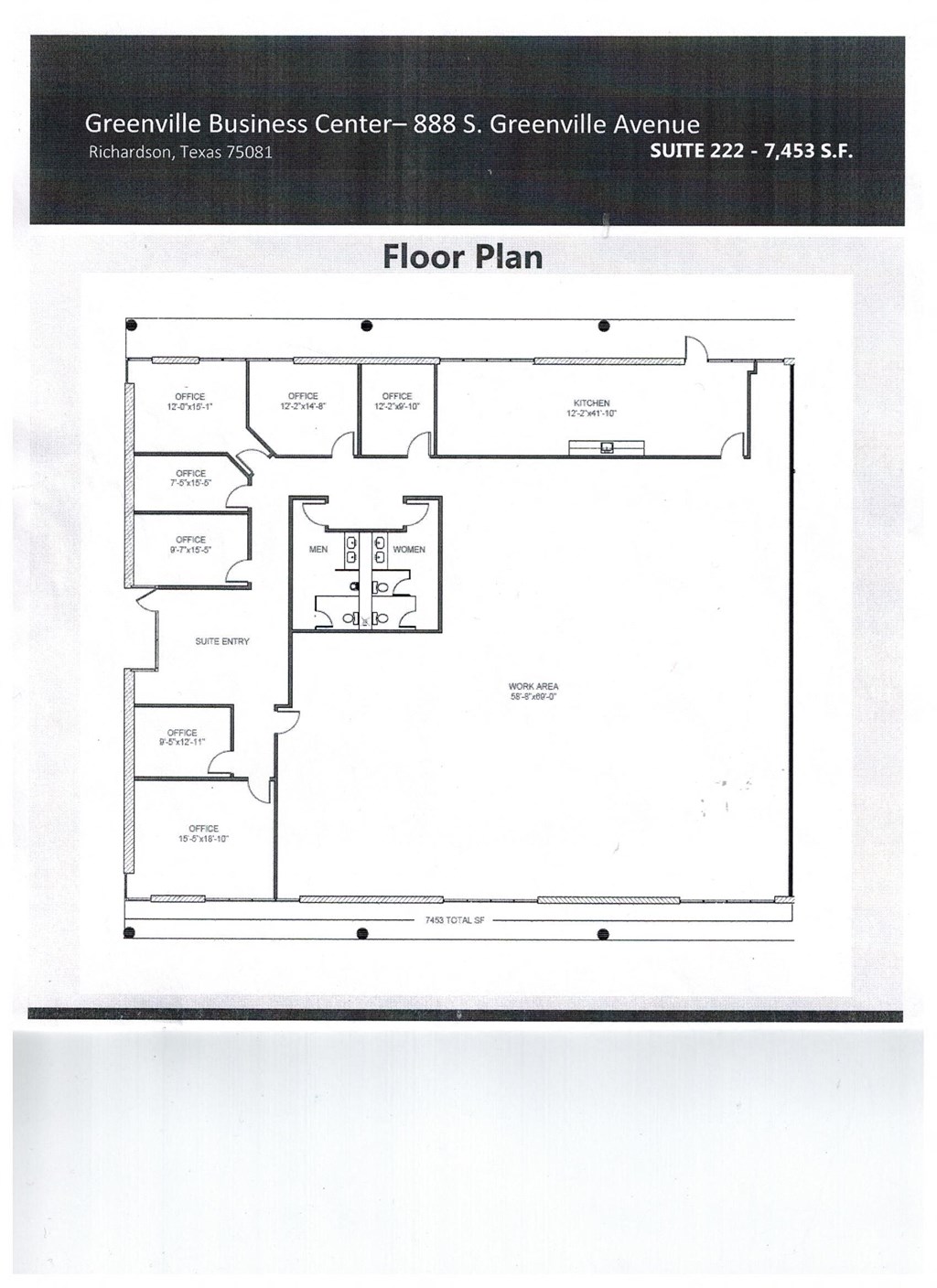 floor plan of the condo floor plan