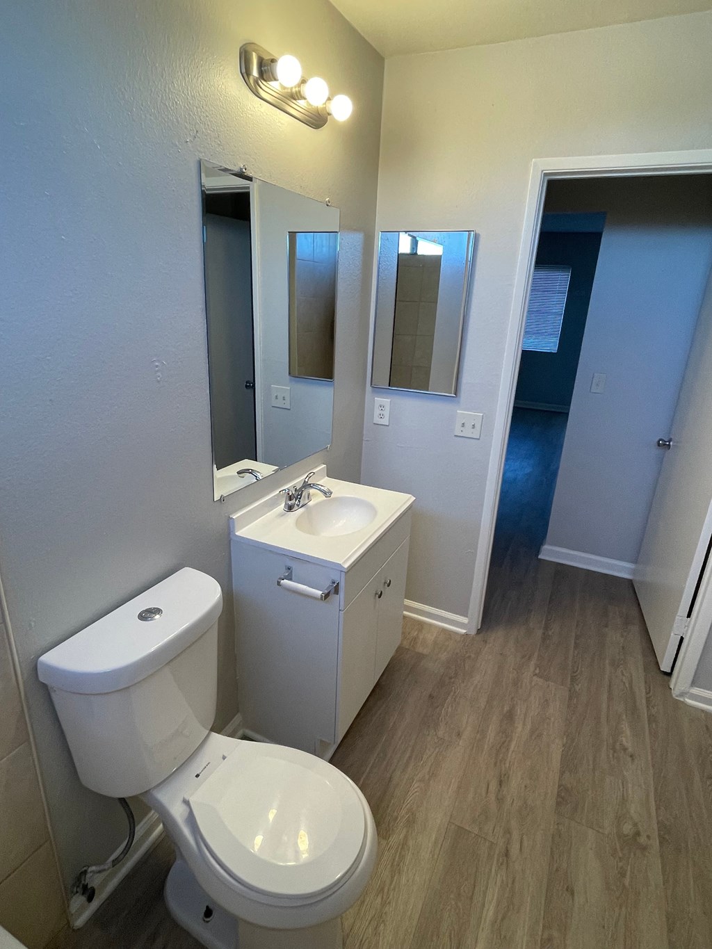 a bathroom with a toilet and a sink and a mirror