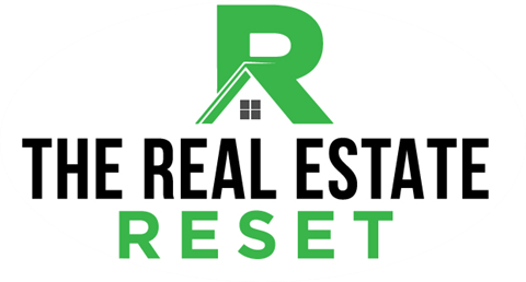 A logo for a real estate company called The Real Estate Reset.