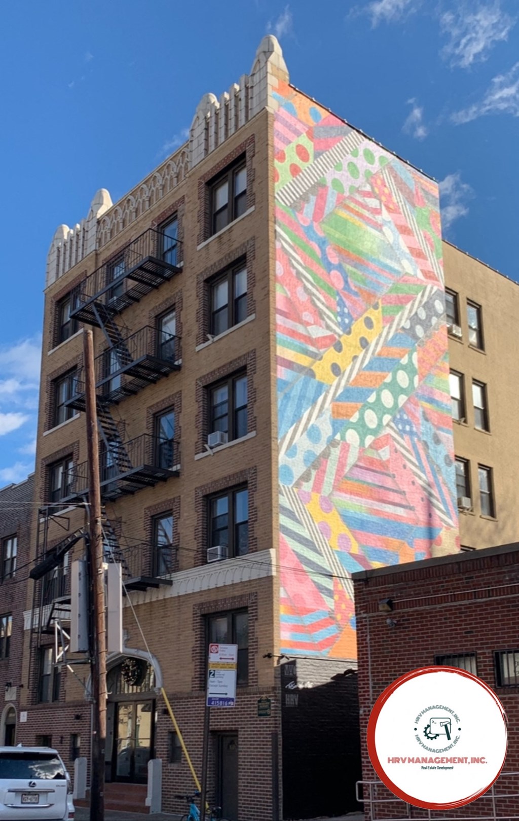 a mural on the side of a building