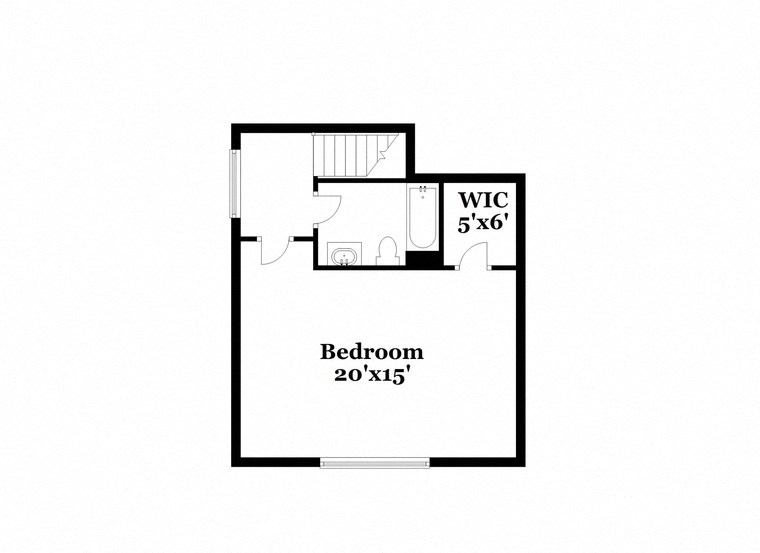 floor plan of the studio apartment