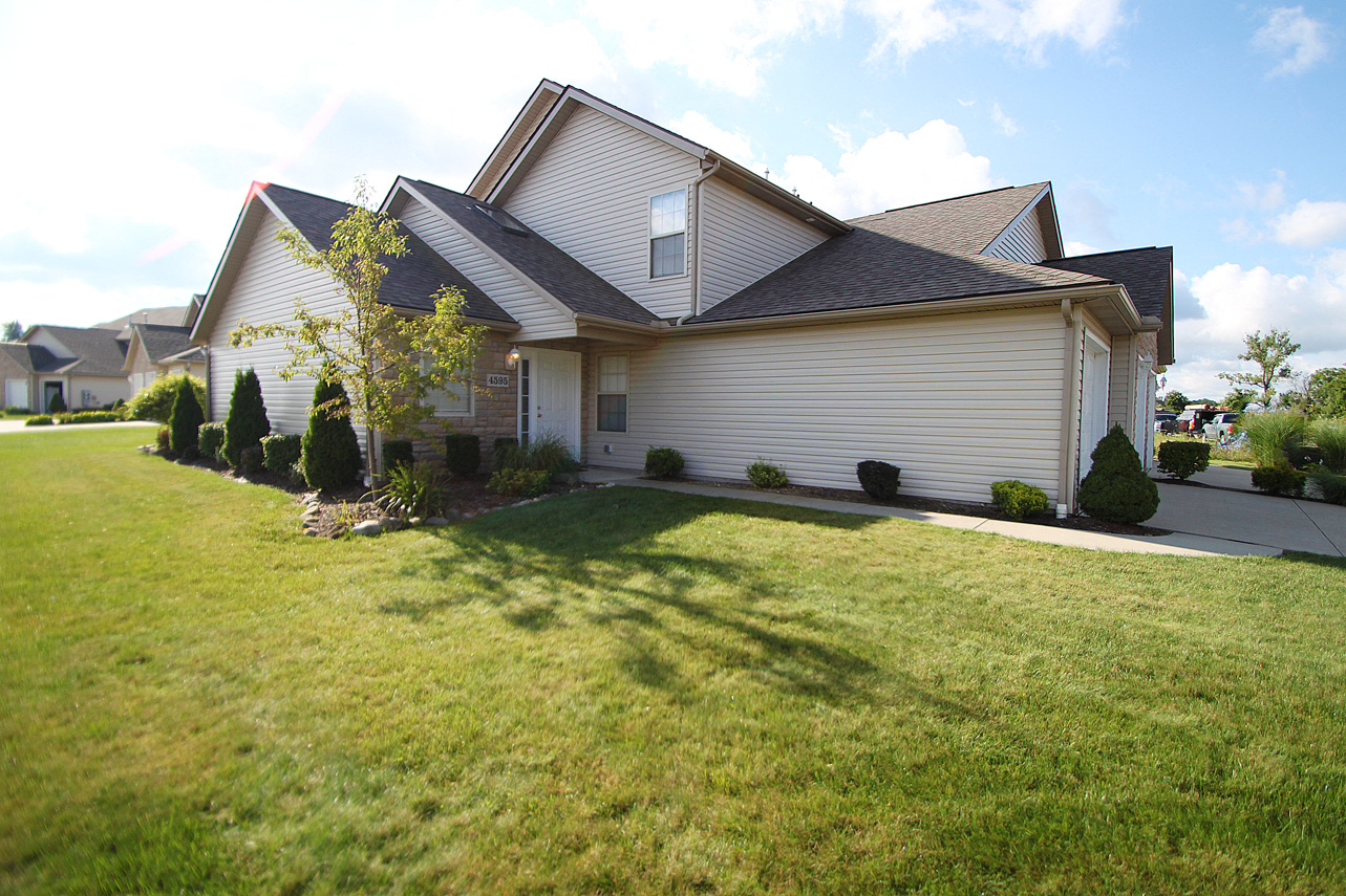 Front view of typical 3 bedroom home
