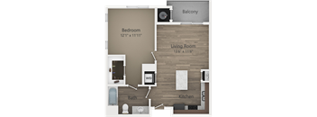 1 Bedroom 1 Bathroom Apartment