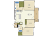 3 Bed 2 Bath Floor Plan 3 Bed 2 Bath Floor Plan at Enclave at 1400 South Apartments, Salt Lake City, Utah