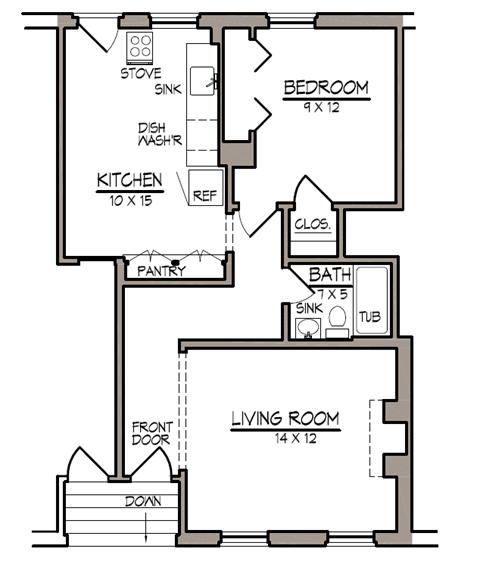 201 Center Street 1 Bed Apartment for Rent - Photo Gallery 3