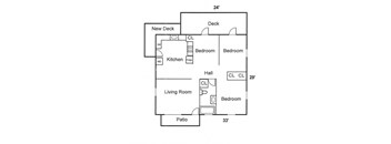 3/1 960 sqft