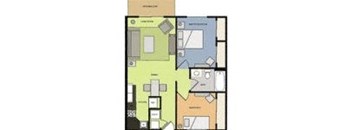 2 Bedrooms, 1 Bathroom