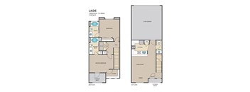 Jade Floorplan 2 bdrm 2.5 bath