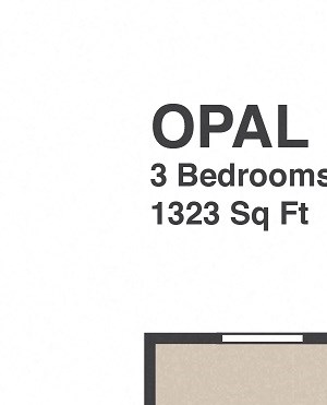 Opal Floorplan 3 bdrms 2.5 bath