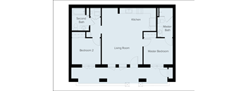 Plan D - 2 Bedroom 2 Bath