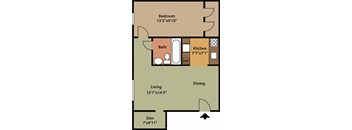 1 Bedroom with a den