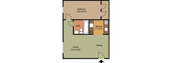 1 Bedroom without a balcony