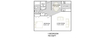 1 bedroom/1 bath