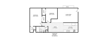 2Bed/1Bath 2nd Floor Balcony