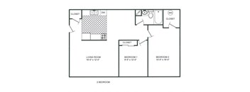 2 Bedroom/ 1 Bath Flat