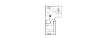 1bdrm/1bath/balcony/3rd floor
