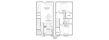 2bdrm/1.5bath/townhome